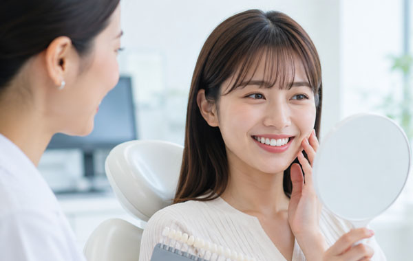審美歯科と美しい口元のイメージ